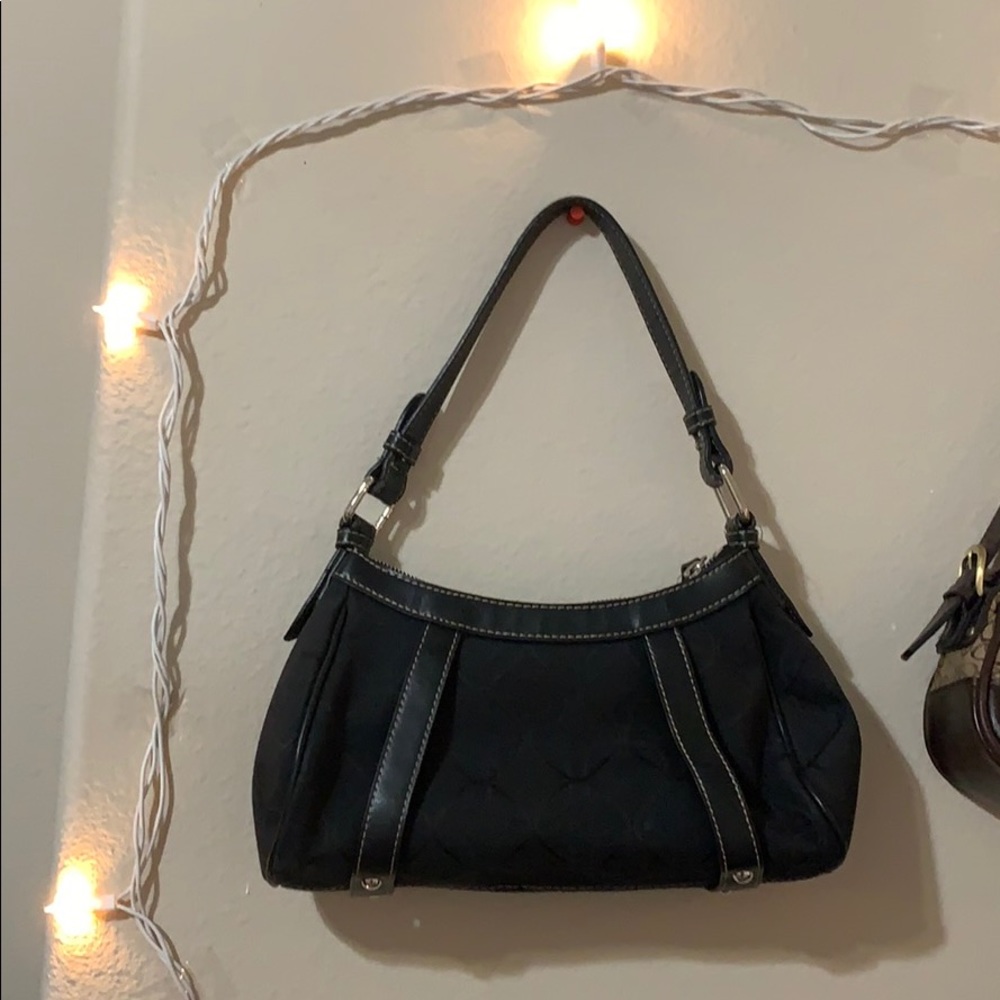 Y2K black shoulder mini purse